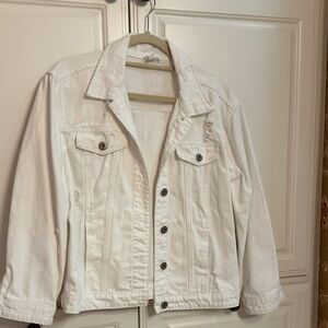 Tribal White Denim Jacket